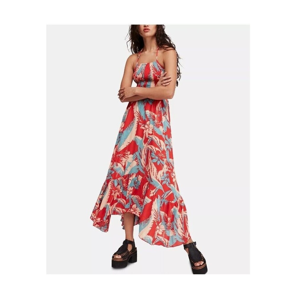 Intimately Free People Heat Wave Printed Maxi Handkerchief Slip Dress Size S